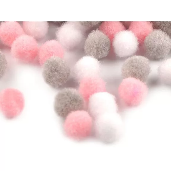 Színes pom pom golyók Ø8 és 10 mm - 1 (Ø8 mm) rózsaszín világos (12 zacskó) Színes pom pom golyók Ø8 és 10 mm - 1 (Ø8 mm) rózsaszín világos (12 zacskó)