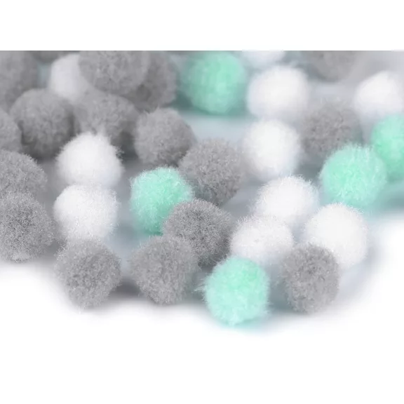 Színes pom pom golyók Ø8 és 10 mm - 3 (Ø8 mm) menta (3 zacskó) Színes pom pom golyók Ø8 és 10 mm - 3 (Ø8 mm) menta (3 zacskó)