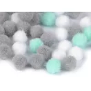 Színes pom pom golyók Ø8 és 10 mm - 4 (Ø8 mm) mix karácsony (12 zacskó) Színes pom pom golyók Ø8 és 10 mm - 4 (Ø8 mm) mix karácsony (12 zacskó)
