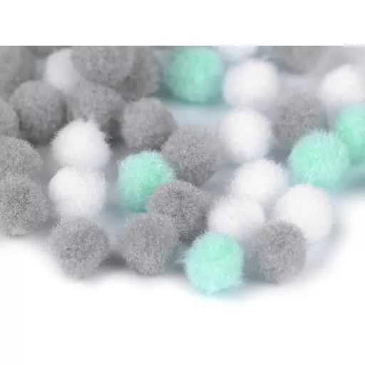 Színes pom pom golyók Ø8 és 10 mm
