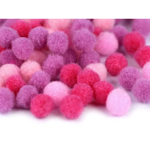 Színes pom pom golyók Ø8 és 10 mm