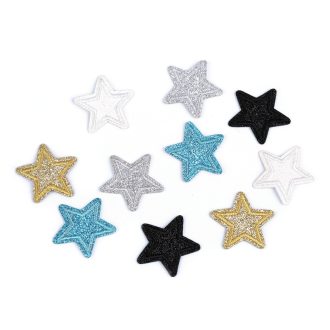 Felvasalható csillag glitterekkel