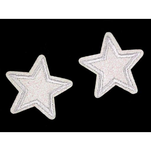 Felvasalható csillag glitterekkel