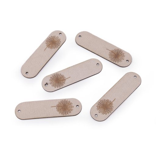 Varrható címke / műbőr dísz matrica - pitypang