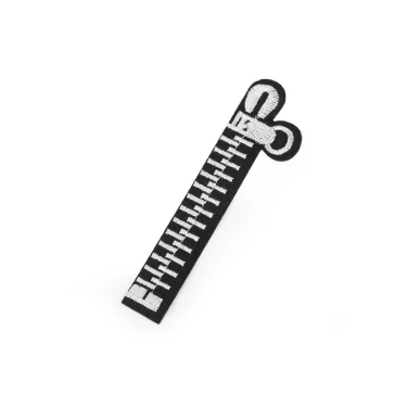 Felvasalható cipzár - 2 fekete (10 db-os csomagolás)
