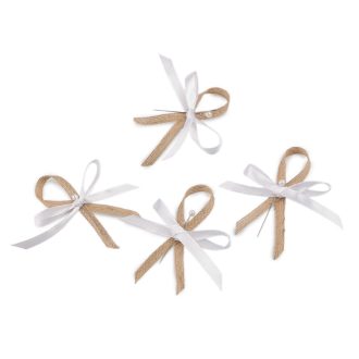 Esküvői kitűző juta masli / gyöngy