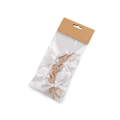 Esküvői kitűző juta masli / gyöngy