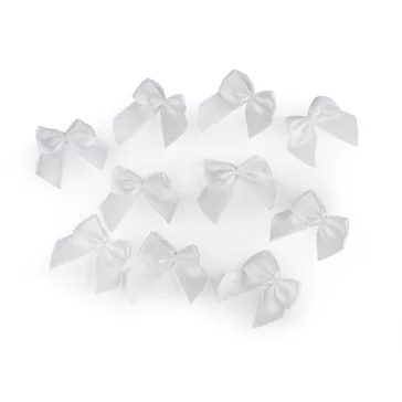 Szatén masli 25x25 mm - 1 fehér (60 db-os csomagolás)