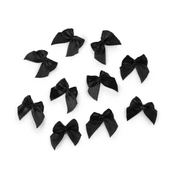 Szatén masli 25x25 mm - 4 fekete (60 db-os csomagolás)