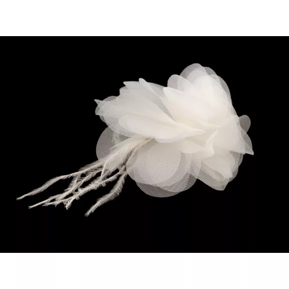 Sifon virág gyöngyökkel varrásra és ragasztásra Ø8-9 cm - 8 (7) világos krém (10 db-os csomagolás) Sifon virág gyöngyökkel varrásra és ragasztásra Ø8-9 cm - 8 (7) világos krém (10 db-os csomagolás)