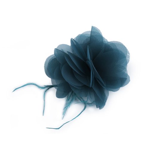 Sifon virág gyöngyökkel varrásra és ragasztásra Ø8-9 cm