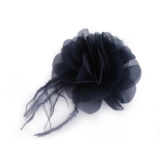 Sifon virág gyöngyökkel varrásra és ragasztásra Ø8-9 cm