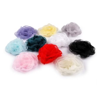 Organza virág rózsa varrásra és ragasztásra Ø8 cm