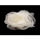 Organza virág rózsa varrásra és ragasztásra Ø8 cm - 2 krém világos (1 db-os csomagolás)