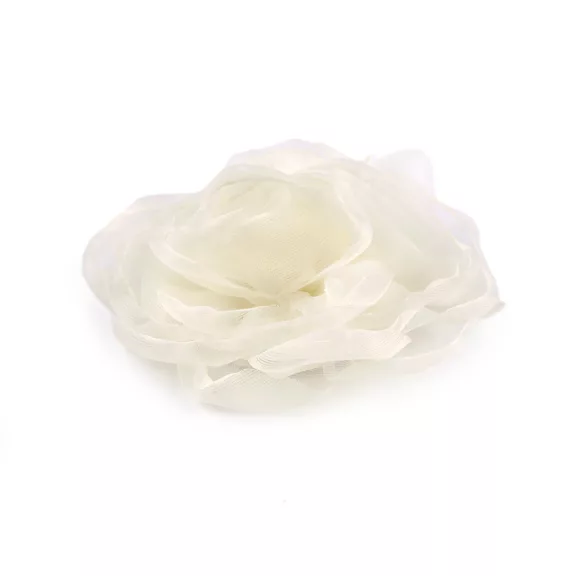 Organza virág rózsa varrásra és ragasztásra Ø8 cm - 2 krém világos (10 db-os csomagolás) Organza virág rózsa varrásra és ragasztásra Ø8 cm - 2 krém világos (10 db-os csomagolás)