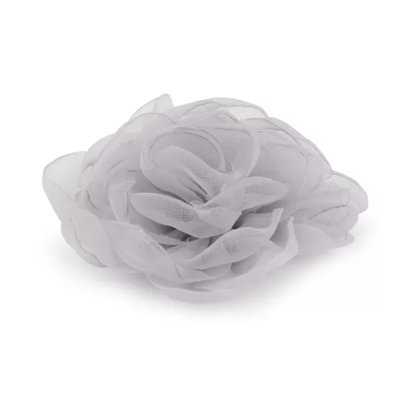 Organza virág rózsa varrásra és ragasztásra Ø8 cm - 7 vil szürkéskék (1 db-os csomagolás) Organza virág rózsa varrásra és ragasztásra Ø8 cm - 7 vil szürkéskék (1 db-os csomagolás)