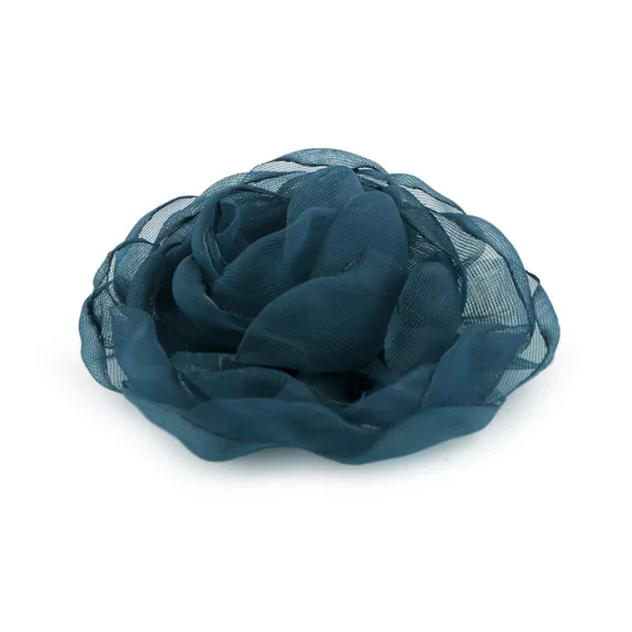 Organza virág rózsa varrásra és ragasztásra Ø8 cm - 9 olajkék (1 db-os csomagolás) Organza virág rózsa varrásra és ragasztásra Ø8 cm - 9 olajkék (1 db-os csomagolás)