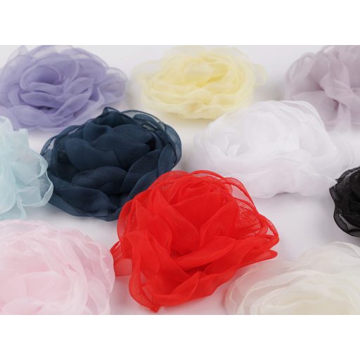 Organza virág rózsa varrásra és ragasztásra Ø8 cm