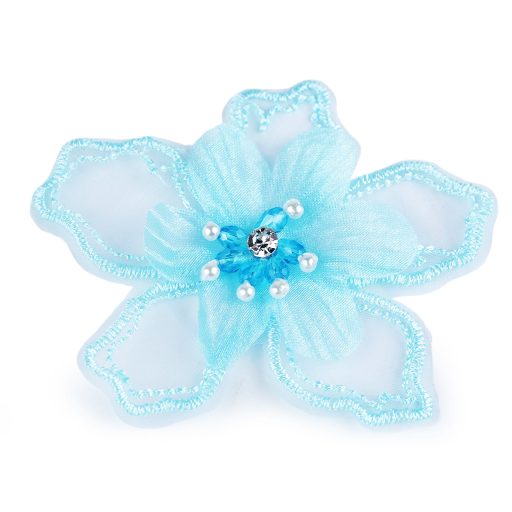 VIrág gyöngyökkel és kövekkel ragasztásra Ø8 cm