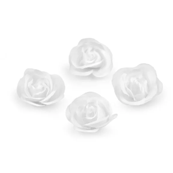 Mű virág rózsa Ø3 cm - 1 fehér (10 db-os csomagolás) Mű virág rózsa Ø3 cm - 1 fehér (10 db-os csomagolás)