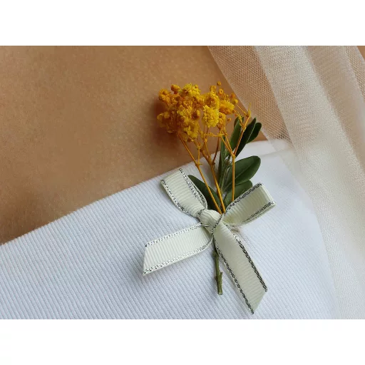 Lakodalmi / dekorációs ripsz masli lurex szegővel
