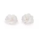 Flitteres virág gyöngyökkel Ø3,8 cm - 1 átlátszó (40 db-os csomagolás)