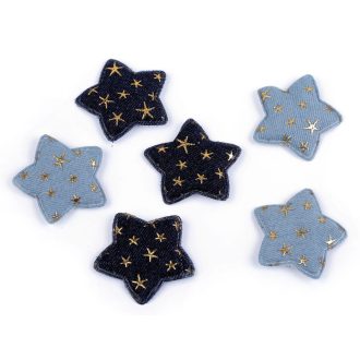 Varrható farmer folt dísz 3D csillag