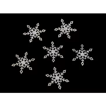   Karácsonyi filc pihe glitteres Ø30 mm - 2 ezüst (30 db-os csomagolás)