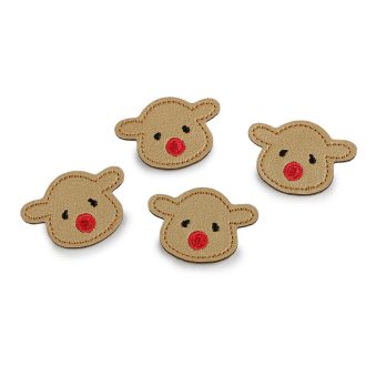   Vasalható folt ökológikus bőrből - rénszarvas, plüssmackó, kutya