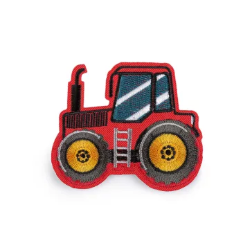   Vasalható varrható matrica traktor - 1 piros (10 db-os csomagolás)