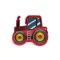 Vasalható varrható matrica traktor - 1 piros (10 db-os csomagolás)