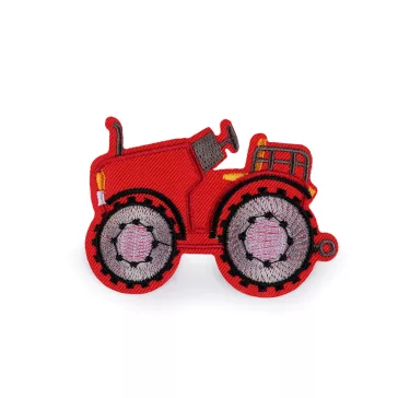   Ruhára vasalható felvarró folt traktor - 1 piros (10 db-os csomagolás)