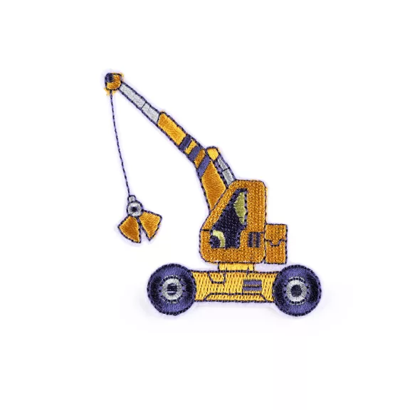 Ruhára vasalható folt traktor, daru, autó, kotrógép, tüzoltók - 4 narancssárga daru (10 db-os csomagolás) Ruhára vasalható folt traktor, daru, autó, kotrógép, tüzoltók - 4 narancssárga daru (10 db-os csomagolás)