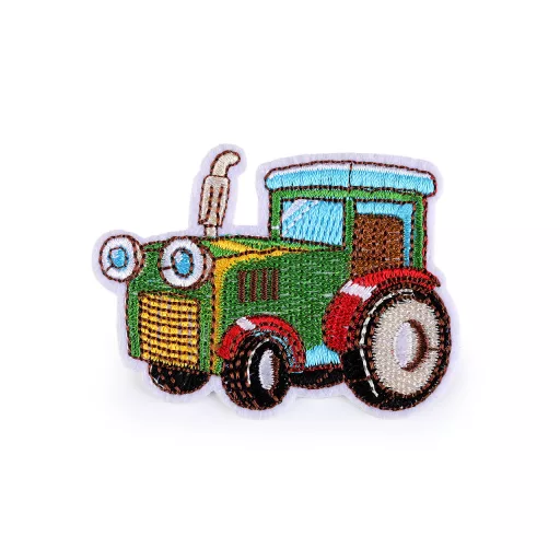 Ruhára vasalható folt traktor, daru, autó, kotrógép, tüzoltók