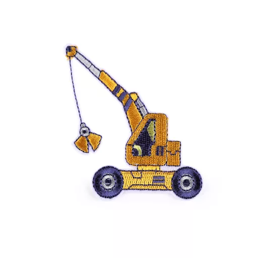Ruhára vasalható folt traktor, daru, autó, kotrógép, tüzoltók