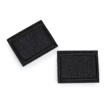   Vasalható varrható folt 3x4 cm - 4 fekete (40 db-os csomagolás)
