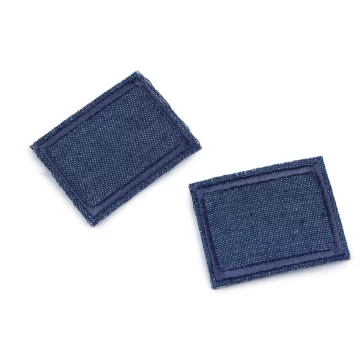   Vasalható varrható folt 3x4 cm - 5 kék farmer (40 db-os csomagolás)