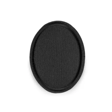   Vasalható varrható folt ovális 6x8 cm - 4 fekete (10 db-os csomagolás)