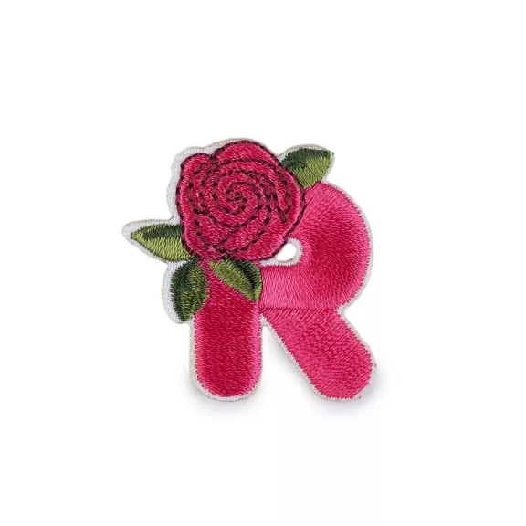Ruhára vasalható varrható betűk - R pink (10 db-os csomagolás) Ruhára vasalható varrható betűk - R pink (10 db-os csomagolás)