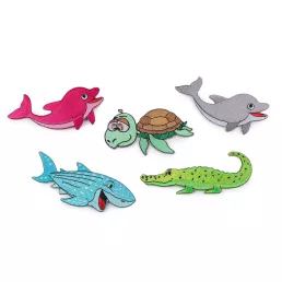 Vasalható folt teknős béka, krokodil, delfin, cápa