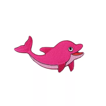   Vasalható folt teknős béka, krokodil, delfin, cápa - 4 pink delfin (1 db-os csomagolás)