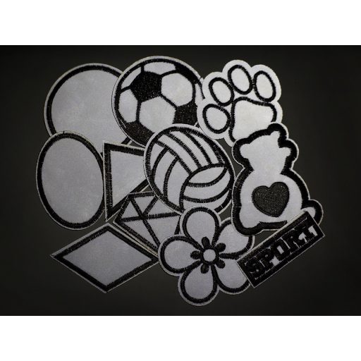 Vasalható matrica fényvisszaverő vegyes minták és meretek