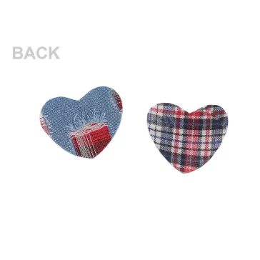   Vasalható matrica szív jeans - 1 világoskék (30 db-os csomagolás)