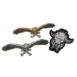 Felvasalható címke koponya