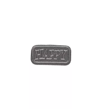   Felvasalható címke Happy, folt - 9 zavarosszürke (100 db-os csomagolás)