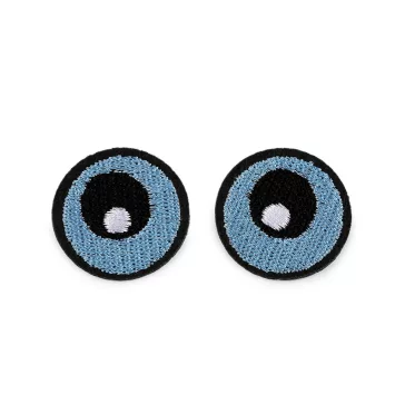   Vasalható matrioca / ovis jel szemek Ø2,7 cm - 2 világoskék (10 db-os csomagolás)