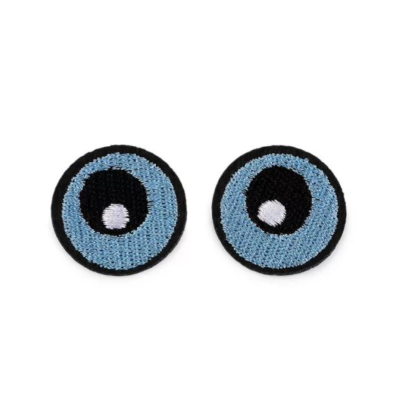 Vasalható matrioca / ovis jel szemek Ø2,7 cm - 2 világoskék (40 db-os csomagolás) Vasalható matrioca / ovis jel szemek Ø2,7 cm - 2 világoskék (40 db-os csomagolás)
