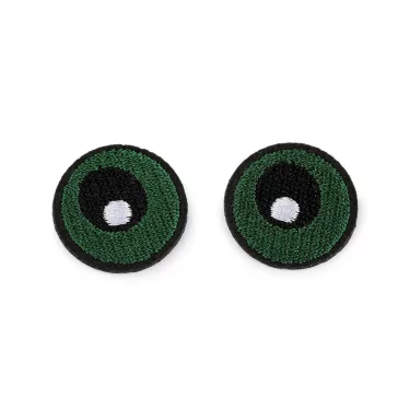   Vasalható matrioca / ovis jel szemek Ø2,7 cm - 3 zöld (10 db-os csomagolás)