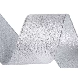 Brokát szalag szélessége 38 mm lurexel