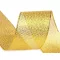 Brokát szalag lurexel széles 38 mm - 1 arany (22,5 m-es csomagolás)